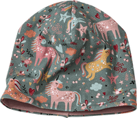 Muts met eenhoornpatroon, kleurrijk, maat 54/55, 1 stuk