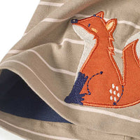 Mütze mit Fuchs-Applikation, grün, Gr. 50/51