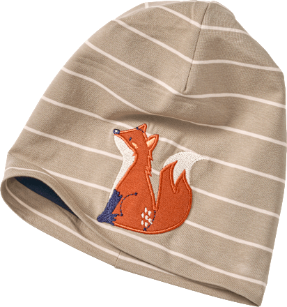 Mütze mit Fuchs-Applikation, grün, Gr. 50/51