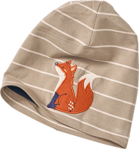 Mütze mit Fuchs-Applikation, grün, Gr. 50/51