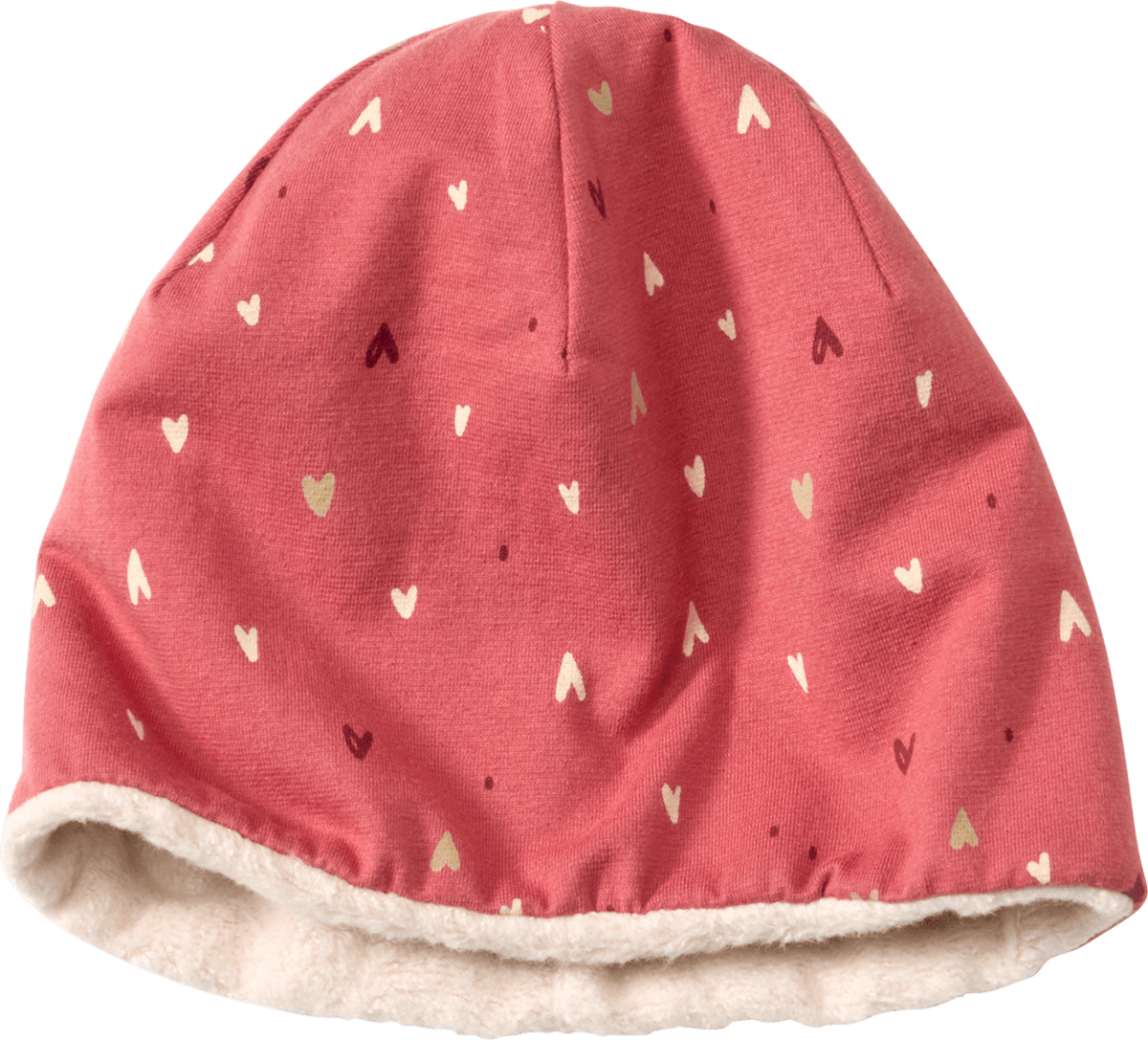 ALANA Mütze mit Herz-Muster & Futter, rosa, Gr. 50/51, 1 St