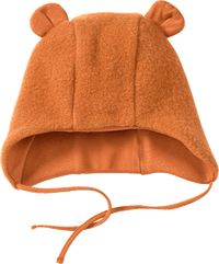 Wollen muts met oren, bruin, maat 48/49, 1 stuk