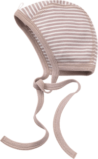Mütze mit Ringeln, weiß & braun, Gr. 38/39, 1 St