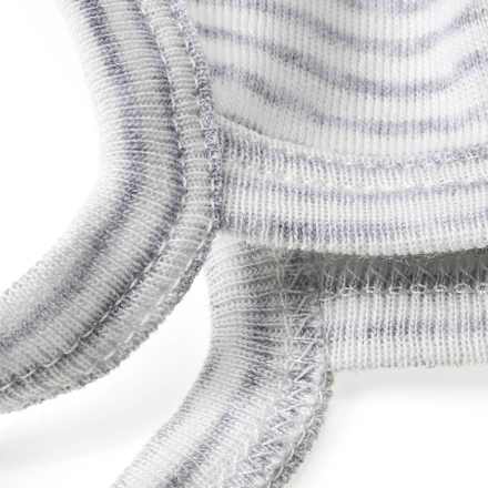 Muts met strepen, wit &amp; grijs, maat 38/39, 1 stuk