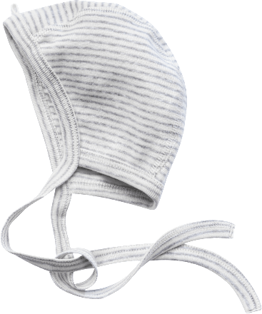 Muts met strepen, wit &amp; grijs, maat 38/39, 1 stuk