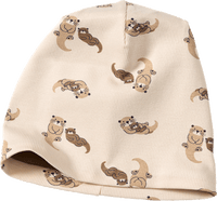 Mütze mit Ripp-Struktur & Otter-Muster, beige, Gr. 50/51, 1 St
