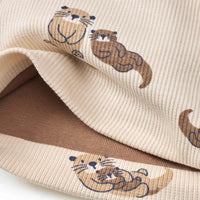 ALANA Mütze mit Ripp-Struktur & Otter-Muster, beige, Gr. 52/53, 1 St