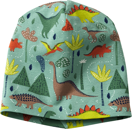 Mütze Pro Climate mit Dino-Muster, grün, Gr. 52/53, 1 St ALANA