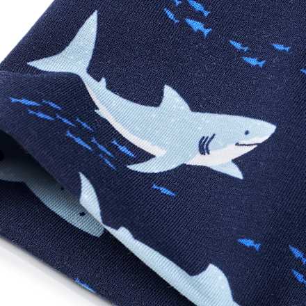 Mütze Pro Climate mit Hai-Muster, blau, Gr. 52/53, 1 St