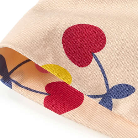 Mütze Pro Climate mit Kirsch-Muster, beige, Gr. 50/51, 1 St
