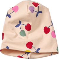 Mütze Pro Climate mit Kirschen-Muster, beige, Gr. 52/53, 1 St