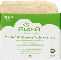 Mullwaschlappen, natur, ca. 25 x 25 cm, 4 St