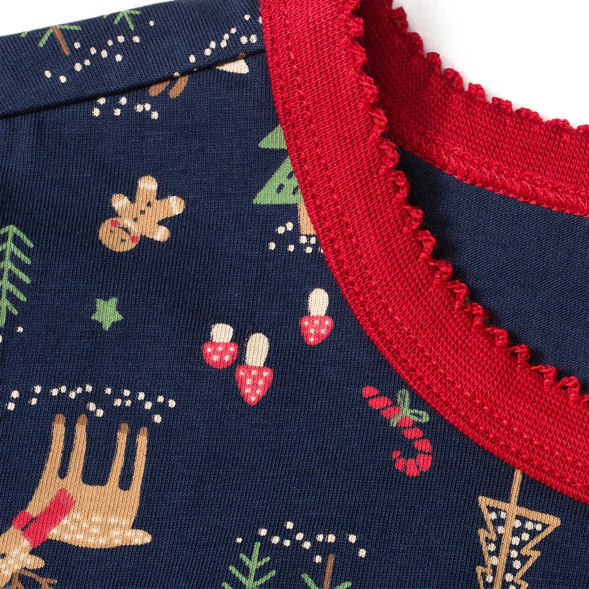 ALANA Nachthemd mit Weihnachts-Muster und Hose, blau + rot, Gr. 110/116, 1 St