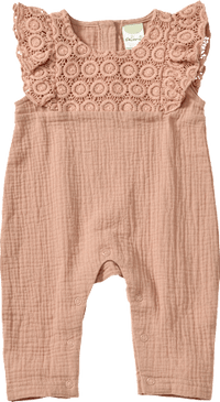 Overall aus Musselin, braun, Gr. 62, 1 St