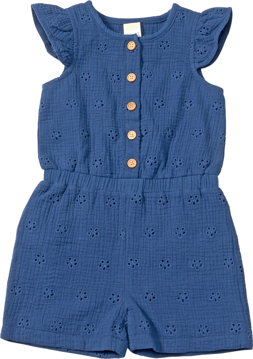 ALANA Overall aus Musselin mit Lochstickerei, blau, Gr. 92, 1 St
