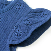 ALANA Overall aus Musselin mit Lochstickerei, blau, Gr. 92, 1 St