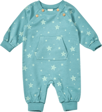 ALANA Overall aus Sweat mit Sterne-Muster & Mitwachsfunktion, blau, Gr. 68, 1 St