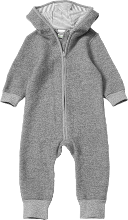 Overall van wol, grijs, maat 86/92, 1 stuk