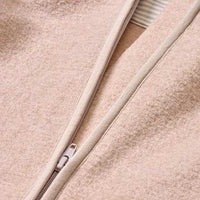 Overall van gekookte wol met variabele mouwen, beige, maat 74/80, 1 stuk