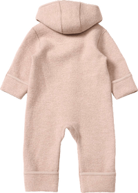 Overall van gekookte wol met variabele mouwen, beige, maat 74/80, 1 stuk