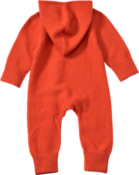 Overall aus Wollwalk mit Mitwachsfunktion & Drachen-Muster, orange, Gr. 62/68, 1 St