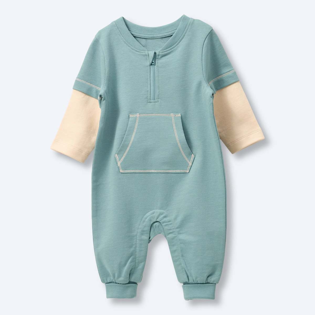 ALANA Overall mit Bauchtasche & Mitwachsfunktion, blau, Gr. 68, 1 St