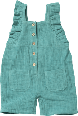 Overall mit Rüschen aus Musselin, türkis, Gr. 104, 1 St ALANA
