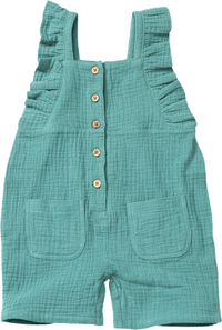 Overall mit Rüschen aus Musselin, türkis, Gr. 104, 1 St ALANA