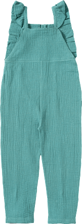 Overall mit Rüschen aus Musselin, türkis, Gr. 110, 1 St