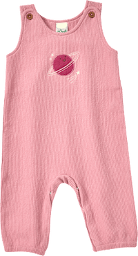 Overall mit Saturn-Motiv, rosa, Gr. 68, 1 St