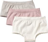 Panties, grau + rosa + weiß, Gr. 98/104, 3 St