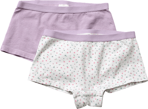 Pantys mit Blumen-Muster, lila + weiß, Gr. 98/104, 2 St ALANA