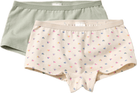 Pantys mit Herz-Muster, grün, Gr. 110/116, 2 St