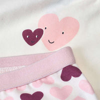 Pantys  mit Herz-Muster, rosa, Gr. 110/116, 2 St