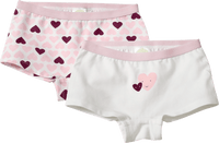 Pantys  mit Herz-Muster, rosa, Gr. 98/104, 2 St