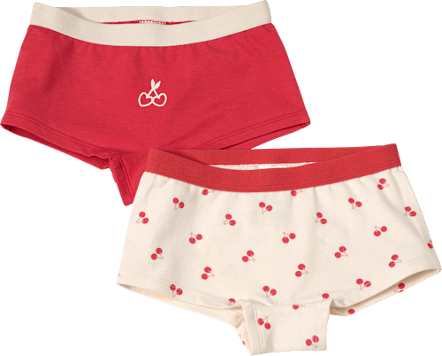 ALANA Pantys mit Kirschen-Muster, rot + weiß, Gr. 110/116, 2 St