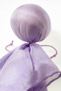 Püppchen aus Seide und Baumwolle, lila, ca. 28 x 28 cm, 1 St