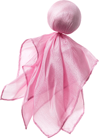 Püppchen aus Seide und Baumwolle, rosa, ca. 28 x 28 cm, 1 St