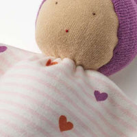 Püppchen mit Herz-Muster, rosa & lila, 1 St