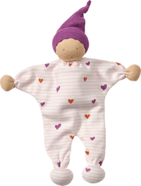 Püppchen mit Herz-Muster, rosa & lila, 1 St