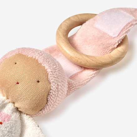 ALANA Püppchen mit Holzring & Herz-Muster, beige, 1 St