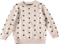 ALANA Pullover aus Jacquard-Strick mit Tannen-Muster, beige, Gr. 128, 1 St