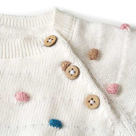 Pullover aus Strick mit Punkte-Muster, beige, Gr. 62, 1 St ALANA