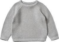 Pullover aus Strick mit Raglan-Ärmeln, grau, Gr. 92, 1 St