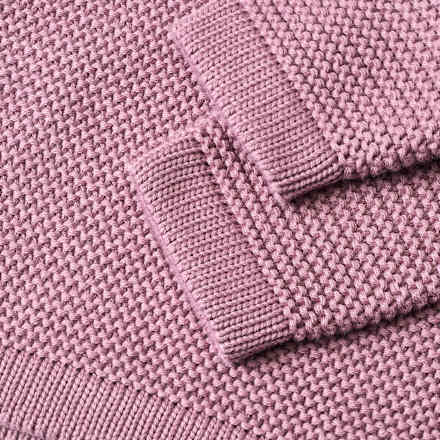 Gebreide trui met raglanmouwen, paars, maat 128, 1 stuk