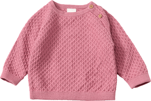 Pullover aus Strick mit Raglan-Ärmeln, rosa, Gr. 62, 1 St