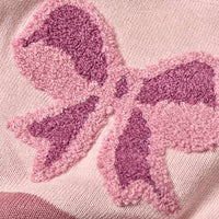 Pullover aus Strick mit Schleifen-Motiv, rosa, Gr. 74, 1 St