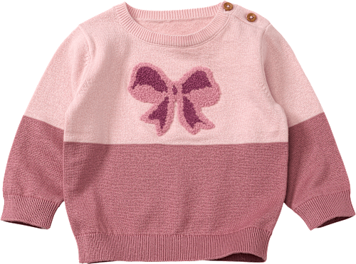 Pullover aus Strick mit Schleifen-Motiv, rosa, Gr. 86, 1 St ALANA