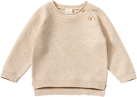 Pullover aus Strick mit Wolle & Raglan-Ärmeln, beige, Gr. 62, 1 St