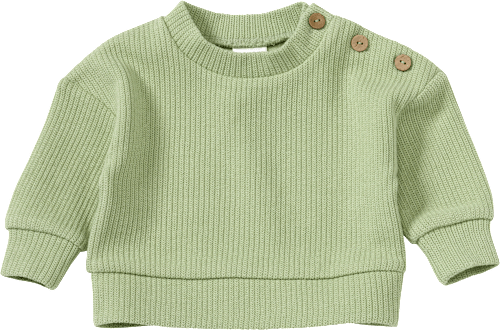 Pullover mit Ripp-Struktur, grün, Gr. 68, 1 St